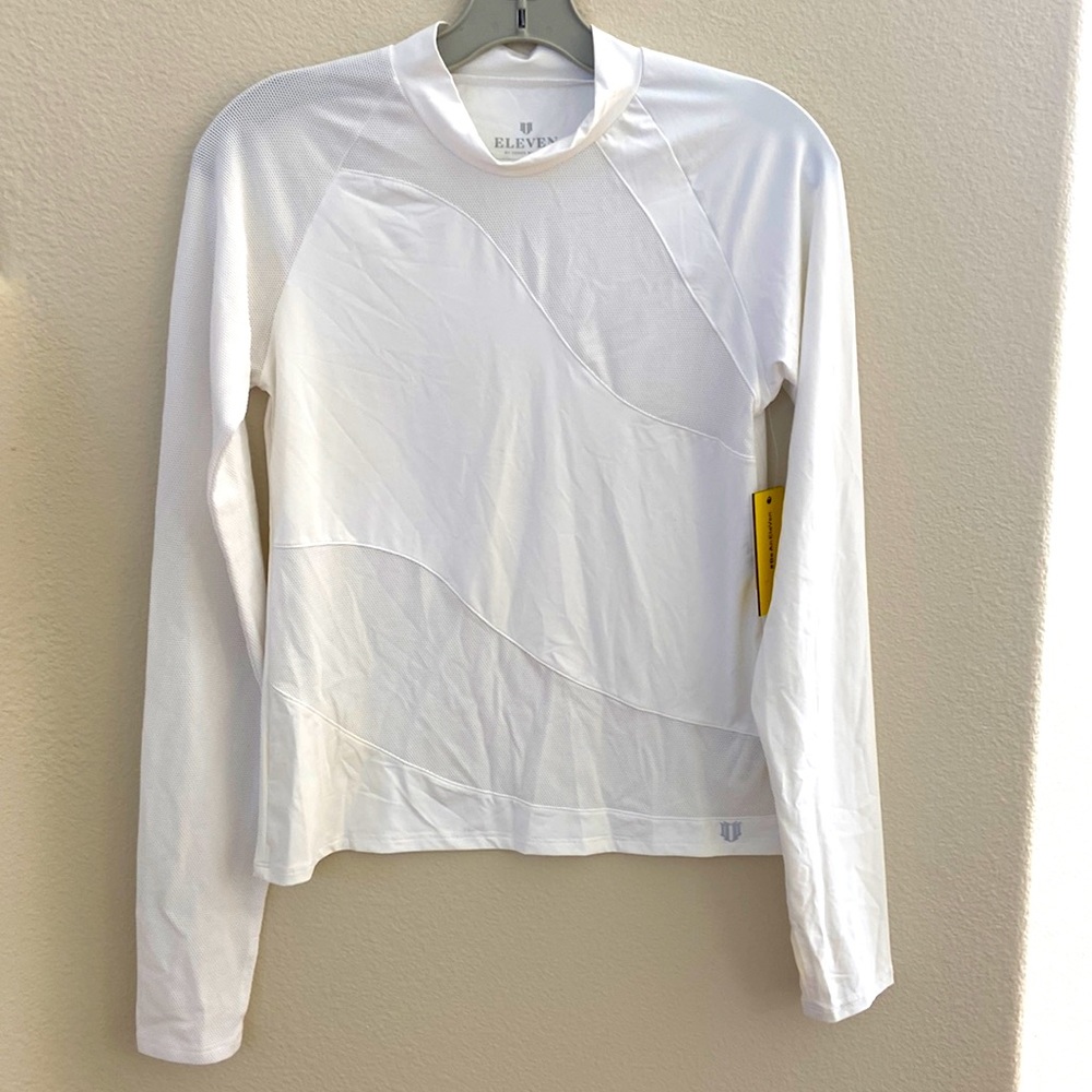 EleVen white XS long sleeve tennis top NWT